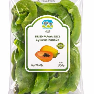 Папайя слайс сушена зелена (цукат)